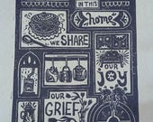 In This Home | Eco-Friendly Homely Handmade Print to Decorate your Walls