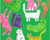 Cute Cats Handmade Print | Cars Cars Cars Cars Cars