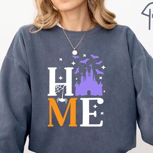 Disney Home Halloween Sweatshirt, Disney Home Sweater, Disney Halloween Castle Crewneck, Mickey Ghost Sweatshirt, Spooky Season Sweatshirt