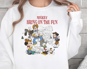 Mickey Bring On The Fun Sweatshirt, Disney Classic Mickey Mouse Sweatshirt, Mickey Hoodie, Disneyland Holiday Vacation T-Shirt, Disney Sweat