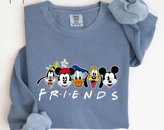 Disney Friends Sweatshirt, Mickey's Friends Sweater, Disney Characters, Mickey Mouse, Minnie Mouse, Daisy Duck,Mickey And Friends Sweatshirt