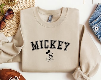 Disney Classic Mickey Mouse Pose Sweatshirt, Mickey Crewneck, Disneyland Holiday Vacation Sweater, Disneyland Mickey Sweater, Magic Kingdom
