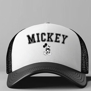 Mickey Mouse Foam Mesh-Back Trucker Cap, Matching Disney Vacation Cap, Family Vacation Hat, Cute Mickey Mouse Cap, Disney Trip Hat