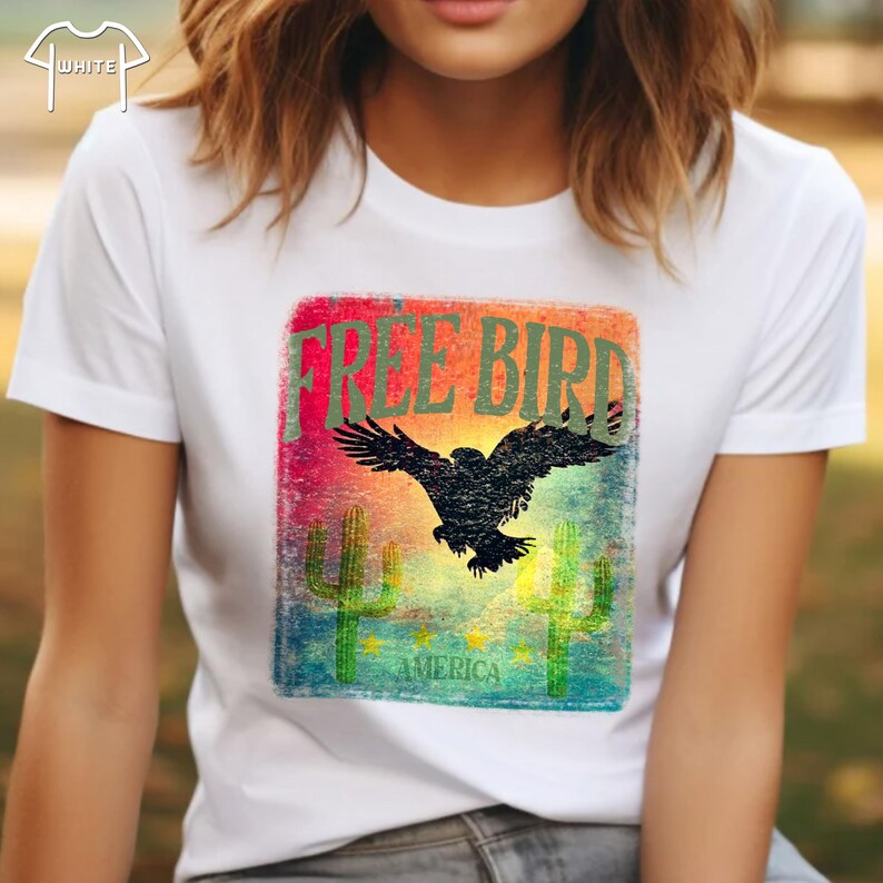 Free Bird America Shirt, Free Bird Shirt, Independence Day Shirt, Eagle Shirt, Retro Music Shirt, Free Bird America, Rock Band Shirt image 6