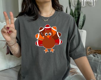 Chemise de dinde, T-shirt de Thanksgiving, chemise Fall Vibes, chemise de dinde d'automne, chemises de famille pour Thanksgiving, chemise d'automne, maillot de football de Thanksgiving