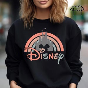 Disney Rainbow Castle Sweatshirt, Disney Vintage Sweater, Disney Family Crewneck, Disney Castle Sweatshirt, Disneyworld Matching Sweatshirt