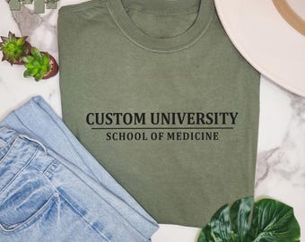 Chemise personnalisée de faculté de médecine de l'université, chemise personnalisée de programme universitaire, chemise de faculté de médecine, chemise de remise de diplôme d'étudiant en médecine