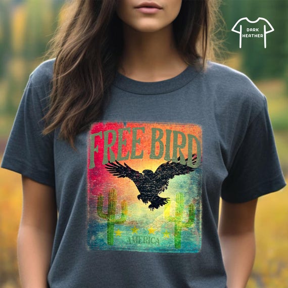 Free Bird America Shirt, Free Bird Shirt, Independence Day Shirt, Eagle Shirt, Retro Music Shirt, Free Bird America, Rock Band Shirt