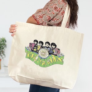 The Beatles Tote Bag, The Beatles 70s Tote Bag, Tote With Beatles, Rock And Roll Tote Bag, The Beatles Bag Tote, The Beatles Fans Tote Bag