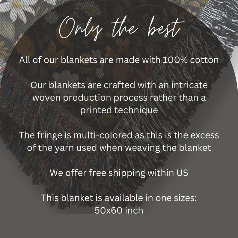 Custom blanket book, personalized bookish woven blanket gift for book lover or librarian, bookclub readers blanket, cottagecore flowers gift