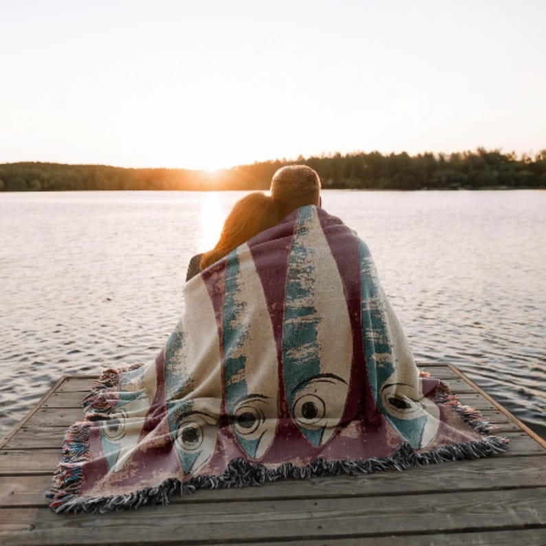 Sardines woven blanket