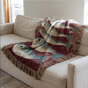 sardines woven blanket