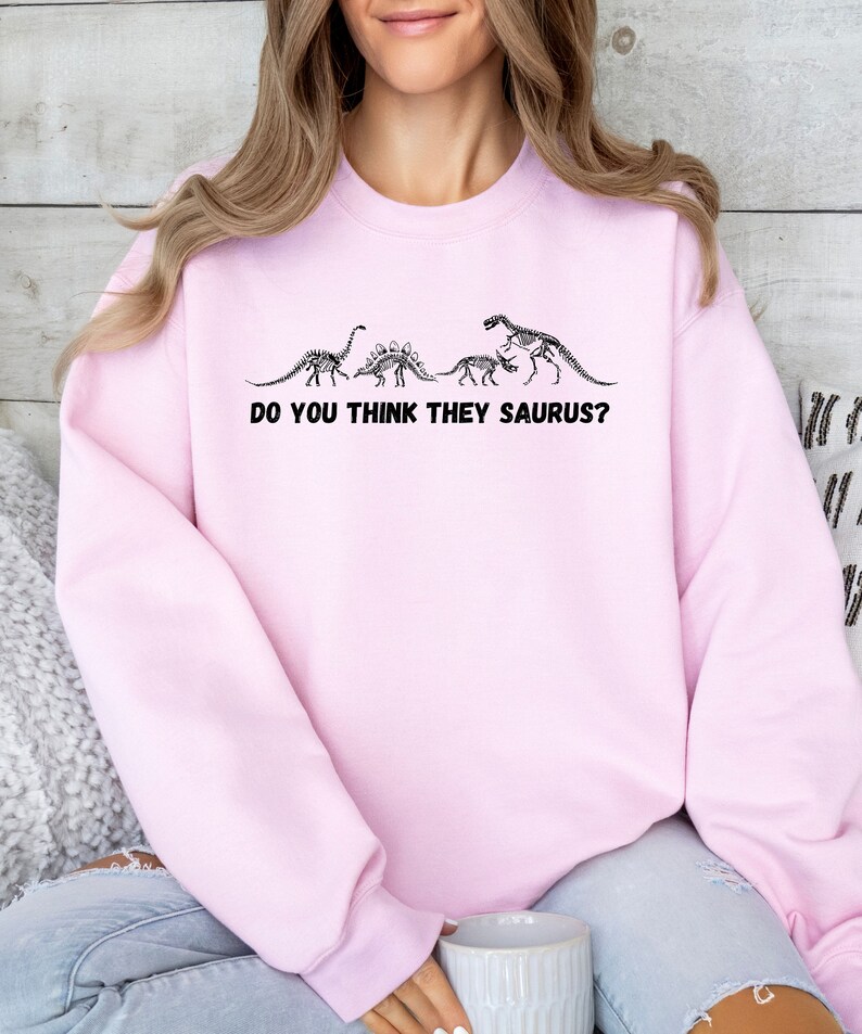 Dinosaur Skeleton Sweatshirt Funny Dinosaur Sweatshirt Gift for ...