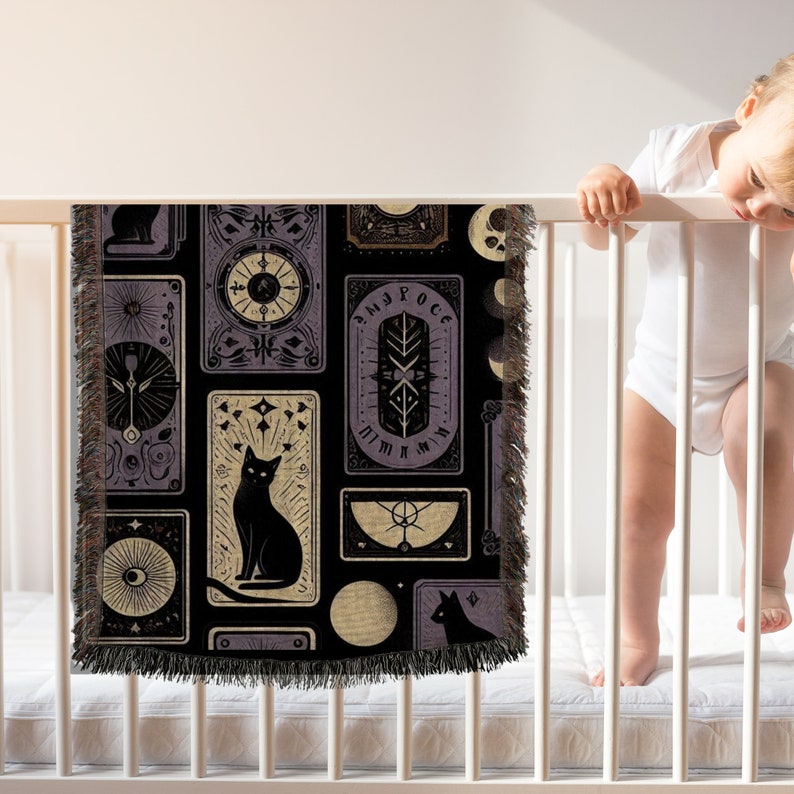 Goth Baby Blanket, Goth Baby Nursery, Goth Baby Gift, Witchy Baby