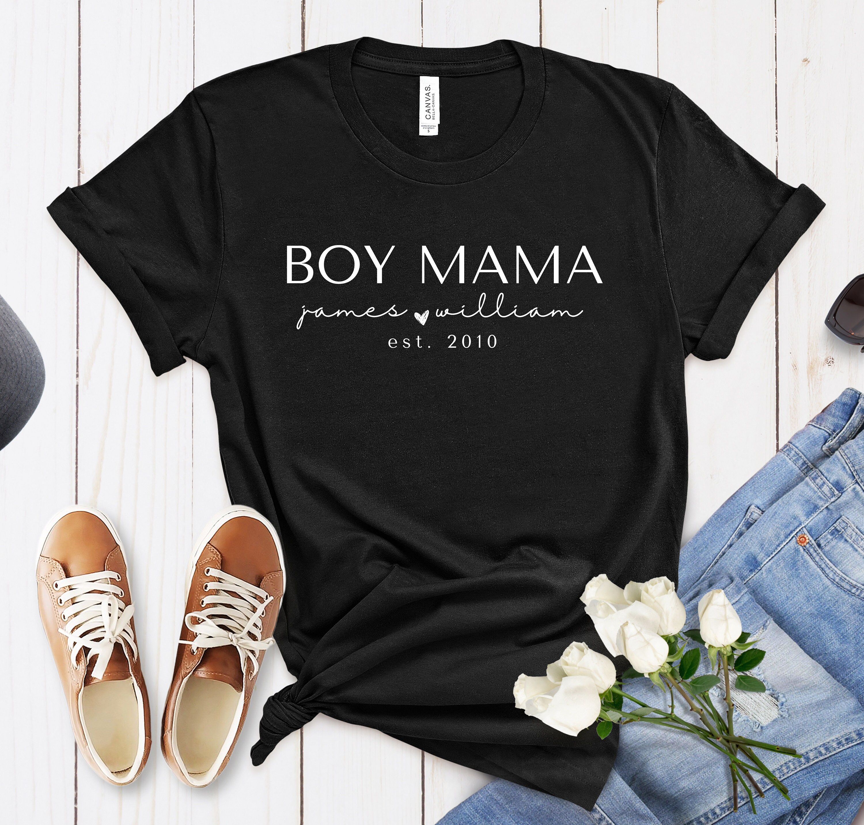 In My Boy Mom Era Personalized Boy Mama Shirt for Mama Mommy Mom Bruh ...