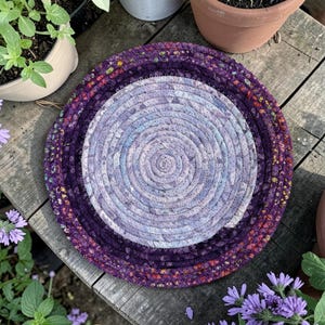 LILAC DREAM TRIVET 7.5" Round  Fabric Wrapped Heat-Resistant Stylish Kitchen Decor Perfect for Hot Dishes and Pots  Mousepad