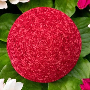 TRIVET 7.5&quot; Round - Fabric Wrapped, Heat-Resistant, Stylish Kitchen Decor, Perfect for Hot Dishes and Pots, Candle/Vase Base  Mousepad