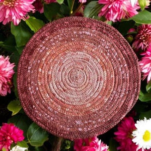TRIVET 7.5&quot; Round - Fabric Wrapped, Heat-Resistant, Stylish Kitchen Decor, Perfect for Hot Dishes and Pots, Candle/Vase Base Mousepad