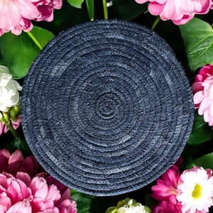 TRIVET 7.5&quot; Round - Fabric Wrapped, Heat-Resistant, Stylish Kitchen Decor, Perfect for Hot Dishes and Pots, Candle/Vase Base Mousepad