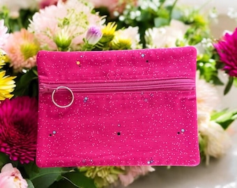 Small Zipper Pouch, Lined Makeup Travel Bag, Stylish Organizer