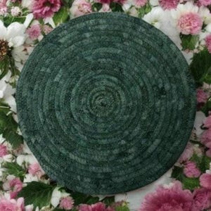 TRIVET 7.5&quot; Round - Fabric Wrapped, Heat-Resistant, Stylish Kitchen Decor, Perfect for Hot Dishes and Pots, Candle/Vase Base Mousepad