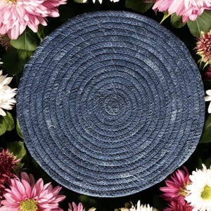 TRIVET 7.5" Round - Fabric Wrapped, Heat-Resistant, Stylish Kitchen Decor, Perfect for Hot Dishes and Pots, Candle/Vase Base Mousepad