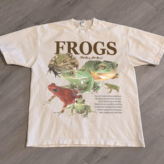 Frogs Educational Graphic tee, frog meme shirt, cool frog tshirt, retro frog graphic tshirt, scientific frog t-shirt, ultimate frog guide