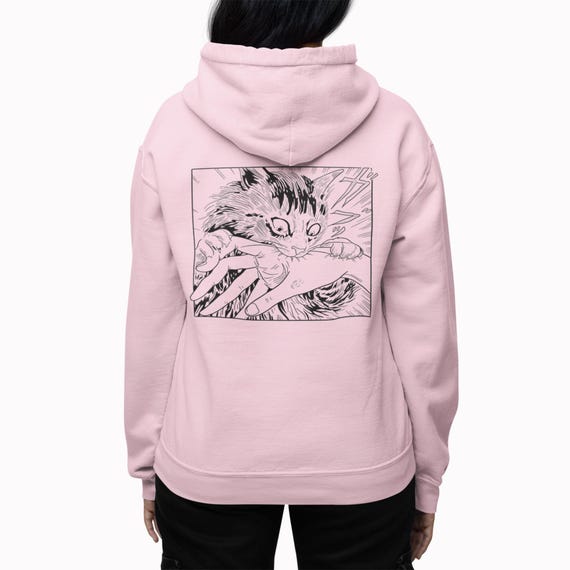 Gattino Felpa Tasca Gatto Felpa Con Cappuccio Unisex Anime Cat