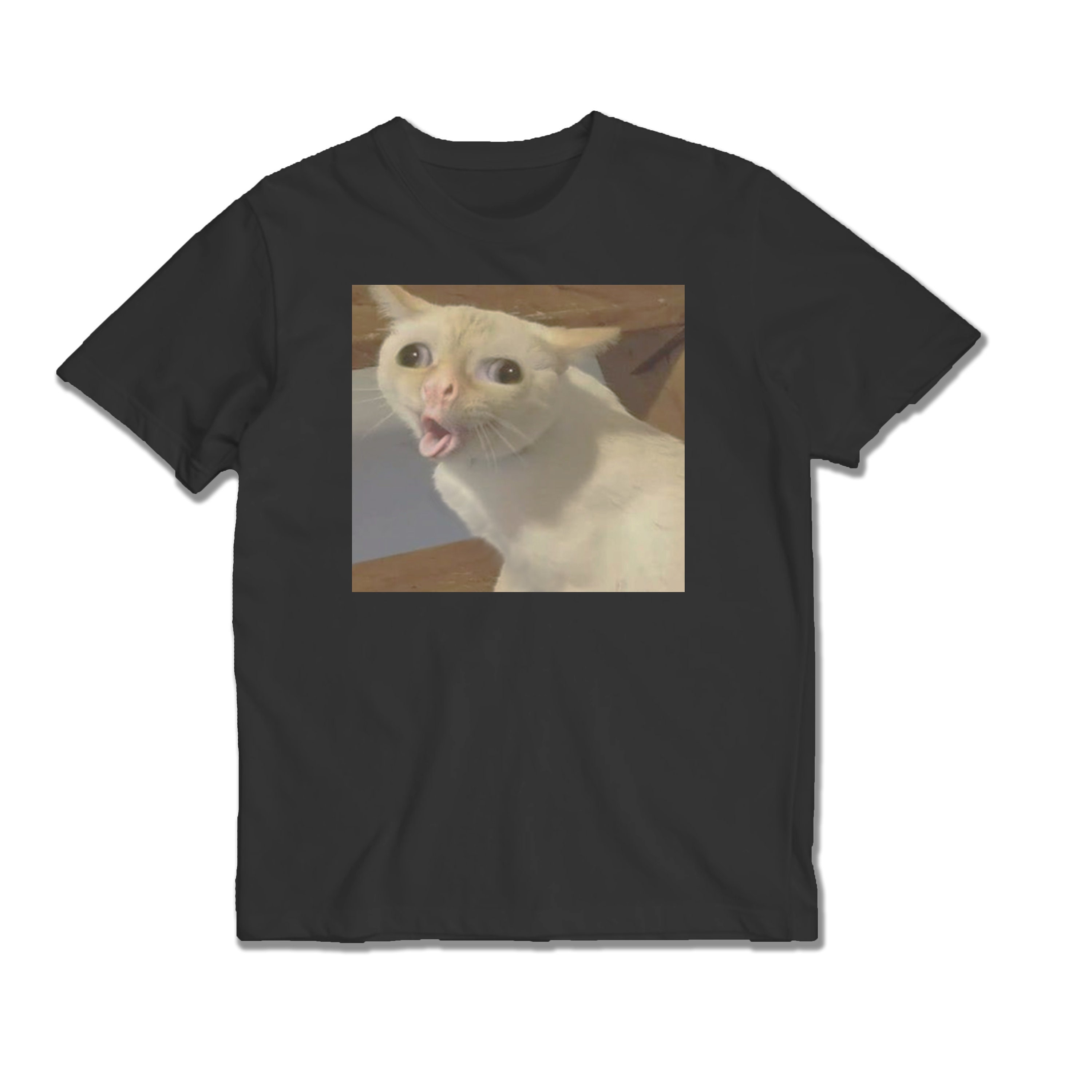 Gagging Cat Meme Shirt Coughing Cat Meme T shirt Cat With Tongue Out Shirt Funny Cat Meme Tshirt Etsy