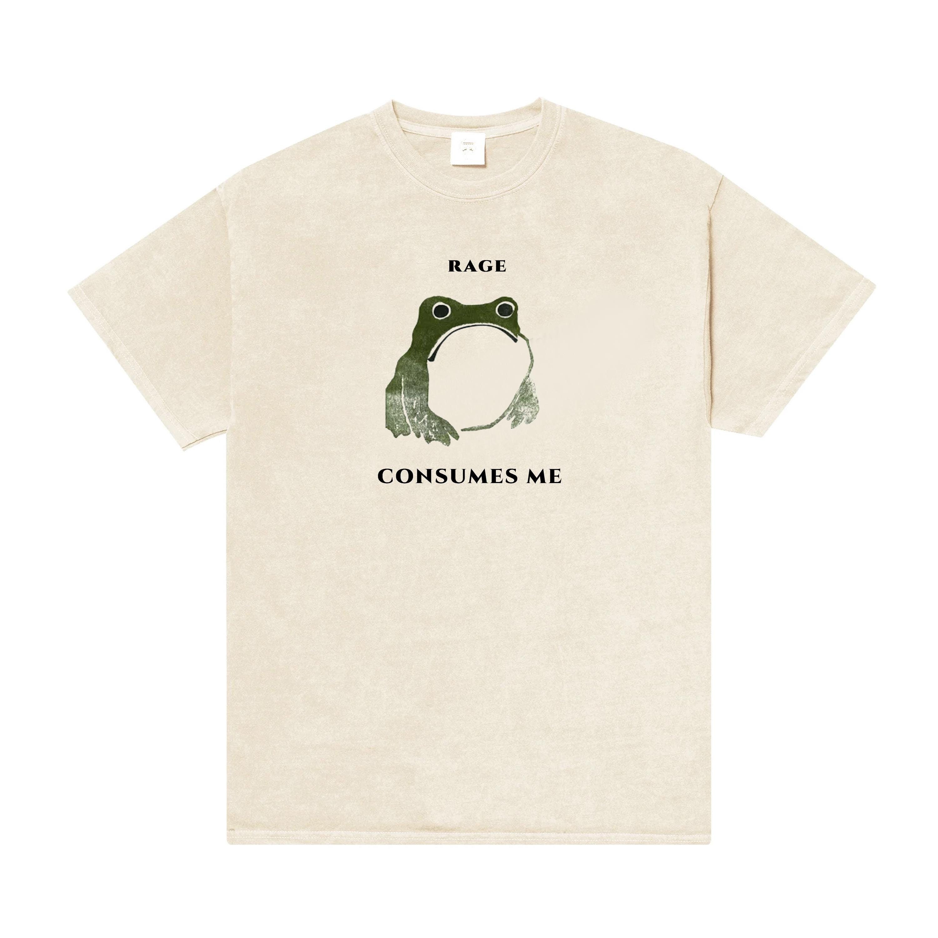 Rage Consumes Me Frog Shirt, Frog Pond TShirt, Meme Frog Shirt, Vintage Style Unisex T-Shirt, Nature Lover Gift, Funny Frog Retro Shirt