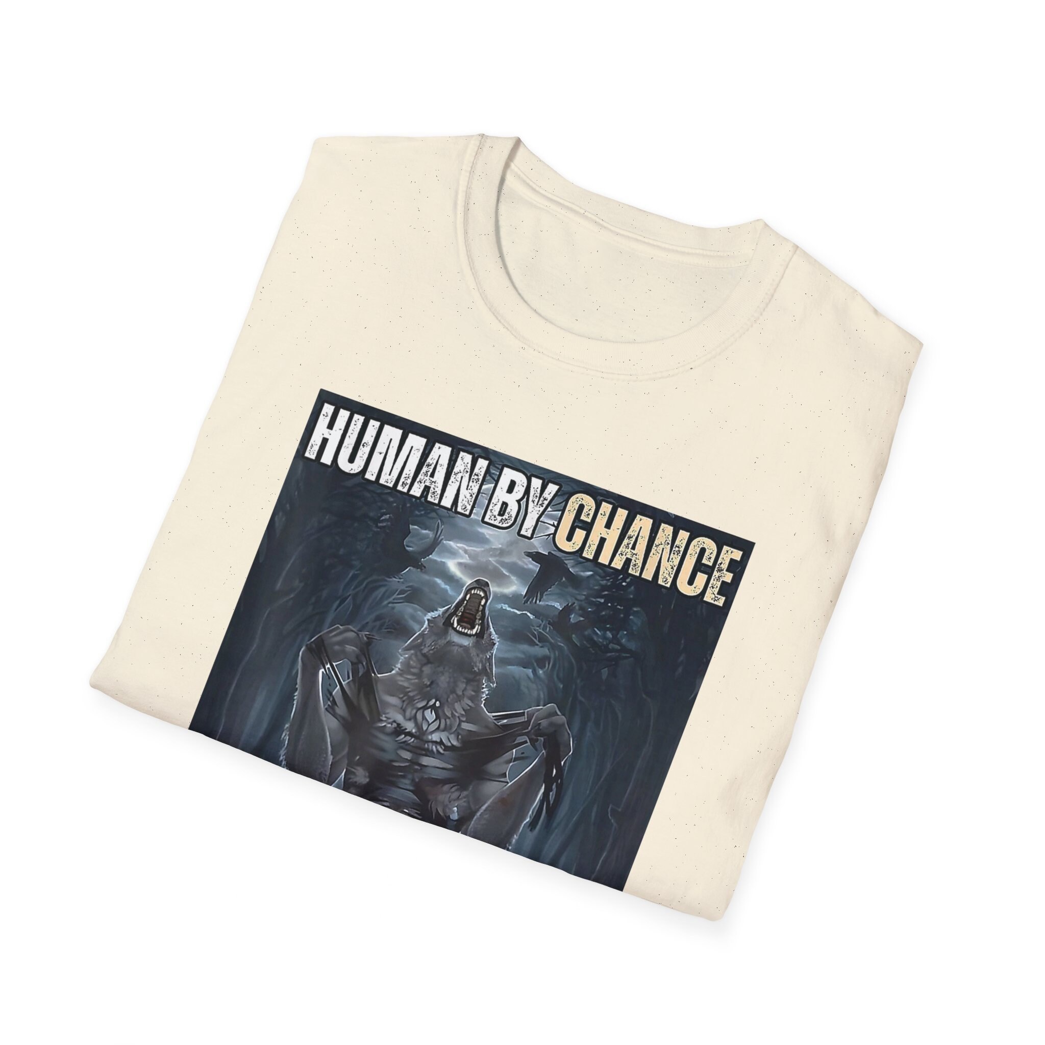 Human by Chance Alpha by Choice T-shirt, Funny Wolf Meme Shirt, Wolf ...