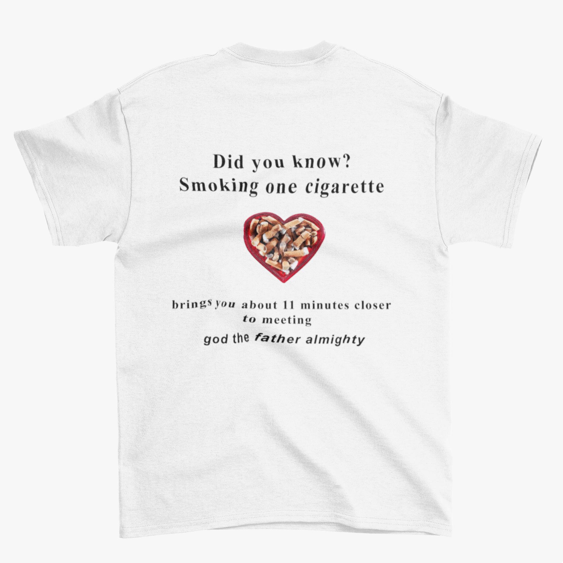 smoking one cigarette takes 11 minutes Funny Cigarette Meme Shirt, 11 Minutes Closer to Meeting God, Funny  Nicotine T-shirt, Funny Smoker Shirts, Smoking Meme Tshirt