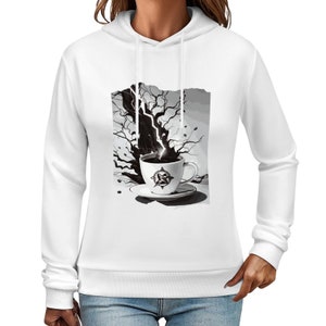 Strong Coffee Hoodie for Women White ffffff