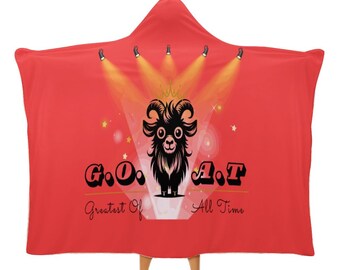 G.O.A.T Greatest of All Time  Wrap Hooded Blanket-60"x80"/ 150x200cm