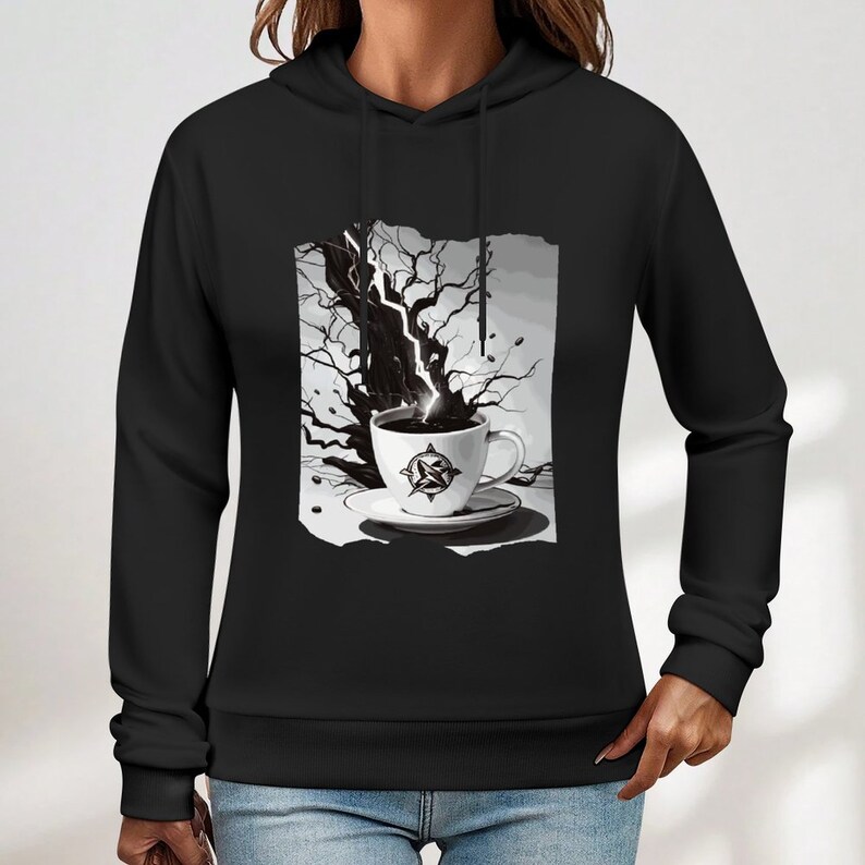 Strong Coffee Hoodie for Women zdjęcie 5