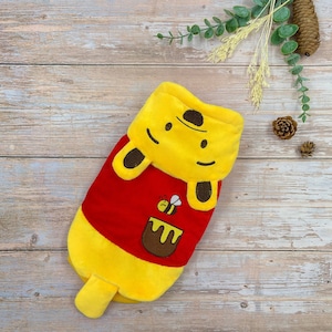 Winnie The Pooh Dog Costume Plush Jacket | Dog Hoodie | Cute Pet Clothes | Dog Fleece Jacket | Pet Shirt Tops | Puppy Cat | Gift | Holiday