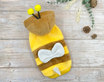 Bee Dog Costume Plush Jacket | Dog Hoodie | Cute Dog Clothing | Dog Fleece Jacket | Pet Shirt Tops | Puppy Cat | Halloween | Holiday