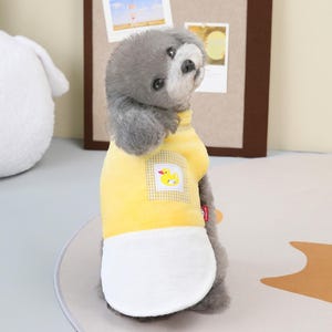 Yellow Duck Dog Fleece Jacket | Cute Soft Pet Clothes | Dog Clothing | Dog Sweater | Dog Tops | Pet Shirt | Puppy Cat | Holiday Gift