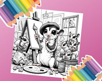 Planeurs de palette : planeurs fantaisistes de sucre dans la collection de coloriage d'escapades artistiques