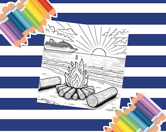 Escapades en bord de mer : un voyage à colorier