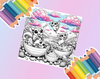 Livre de coloriage Sugar Glider Sweet-scape : Adventures in Candy Land