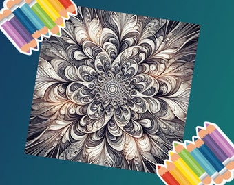 Complexité infinie : collection de coloriages de mandalas fractals