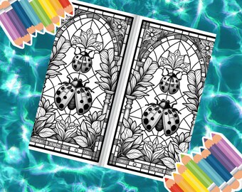 Ailes et pétales complexes : une collection de coloriages pour vitraux