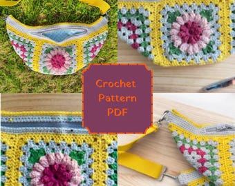 Floral Cross Body Bag Pattern PDF, Cross Body Pattern, PDF Crochet Pattern, Bag Crochet Pattern