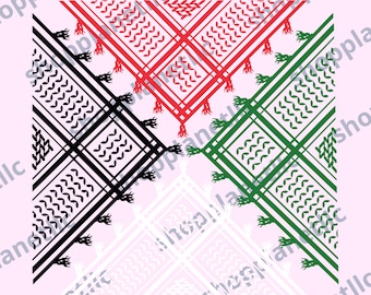 Palestinian Kufiyah Patterns Svg/Png/Jpg/Pdf, Kufiyah Patterns Png, Keffiyeh Svg, Palestinian Kufiyah png