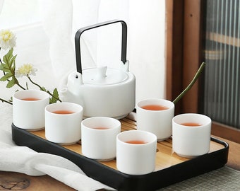 Kung Fu tea set | Ceramic tea set | Tea set | Teapot | Retro tea set | Personalized tea set | Housewarming gift | Gift for tea lovers