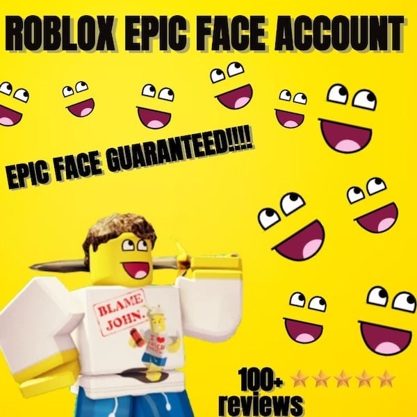 Epic Face Roblox Account - Etsy