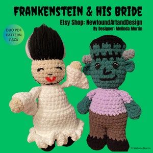 Frankenstein & Bride Duo PDF Crochet Pattern Pack