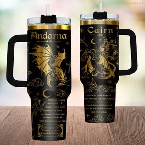 Fourth Wing Engraved Tumbler, Iron Flame Drinkware Cup, Fighting Dragon 40oz Tumbler, Dragon Bookish Tumbler, Basgiath War College Cup