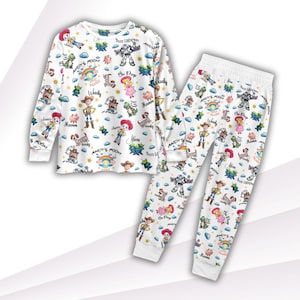 Toy Story Pajamas Set, Disney Movie Valentine Pajamas, Toy Story Long Sleeve Pjs Set, Woody And Jessie Holiday Pajamas, Valentine Gift